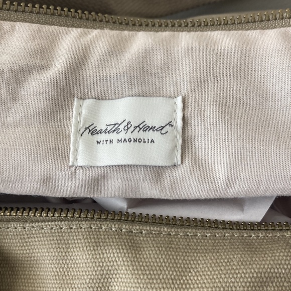 HEARTH & HAND Magnolia Canvas Travel Duffel Bag Khaki - Picture 11 of 14